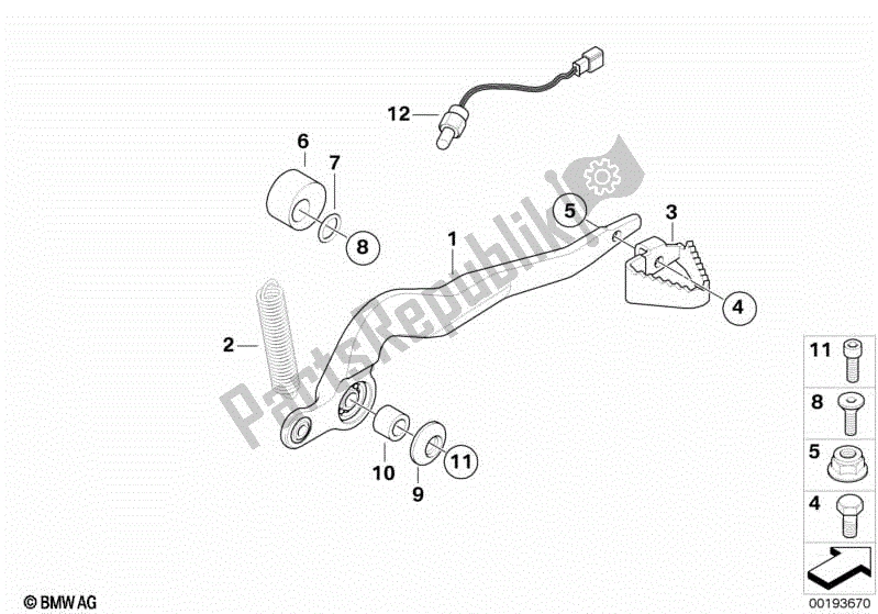 Todas las partes para Pedal De Freno de BMW G 650 Xchallenge K 15 2006 - 2007