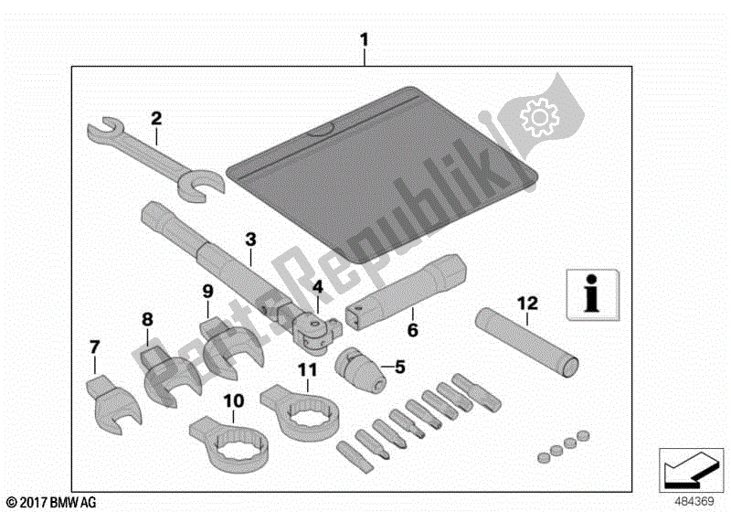 Alle onderdelen voor de Autogereedschap, Servicekit van de BMW G 650 Xchallenge K 15 2006 - 2007