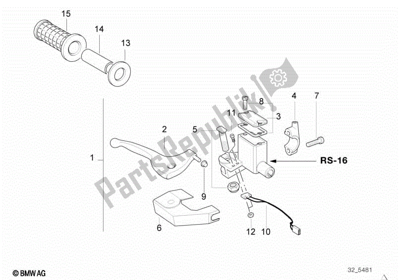 Todas las partes para Palanca De Freno De Mano de BMW G 650 Xchallenge K 15 2006 - 2007