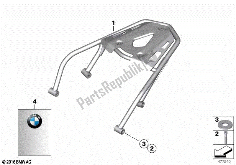 Alle onderdelen voor de Bagagerek van de BMW G 650 Xchallenge K 15 2006 - 2007