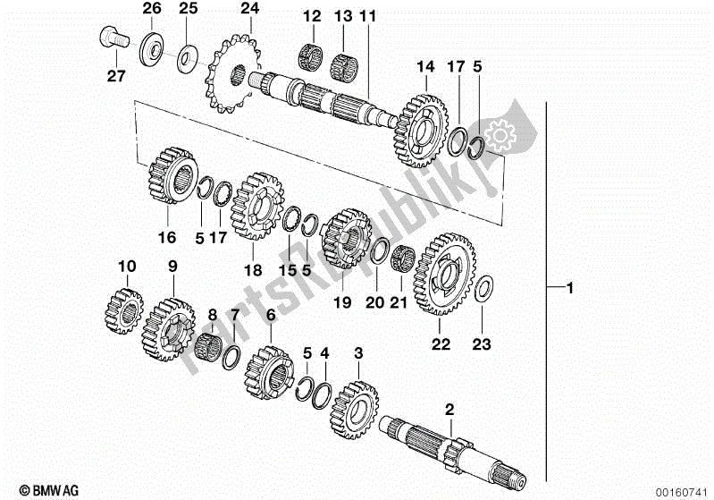 Todas las partes para Transmisión Manual de BMW G 650 Xchallenge K 15 2006 - 2007