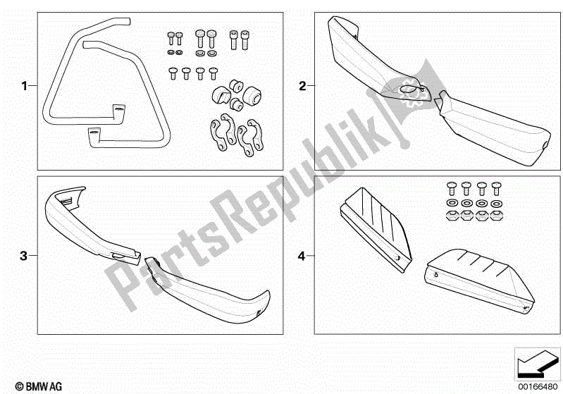 Todas las partes para Juego De Protectores De Manos de BMW G 650 Xchallenge K 15 2006 - 2007