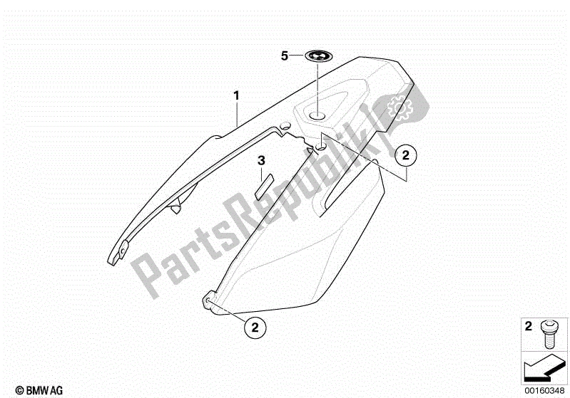 Alle onderdelen voor de Staart Trim van de BMW G 650 Xchallenge K 15 2006 - 2007