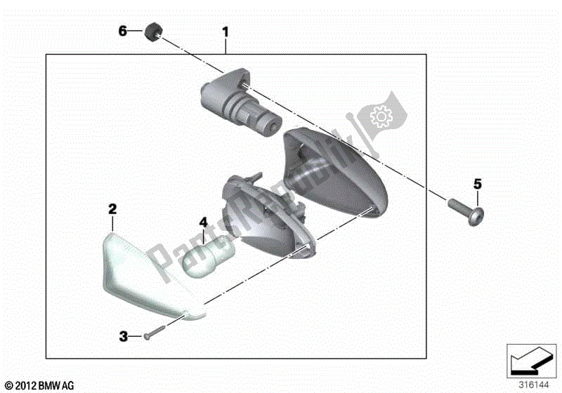 Todas las partes para Indicador De Giro de BMW G 650 Xchallenge K 15 2006 - 2007