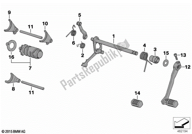 Todas las partes para Piezas De Cambio De Transmisión De 5 Velocidades de BMW G 650 Xcountry K 15 2006 - 2007