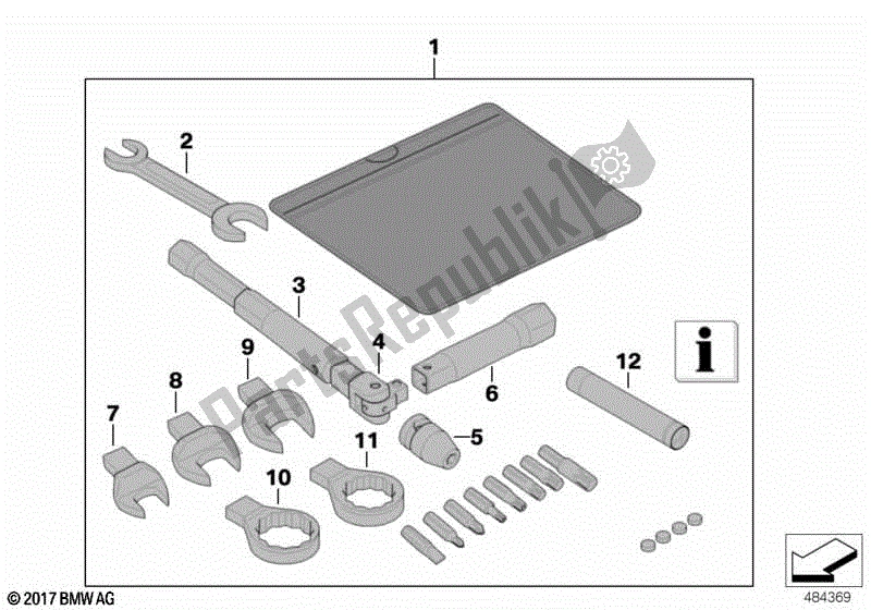 Todas las partes para Herramienta De Coche, Kit De Servicio de BMW G 650 Xcountry K 15 2006 - 2007