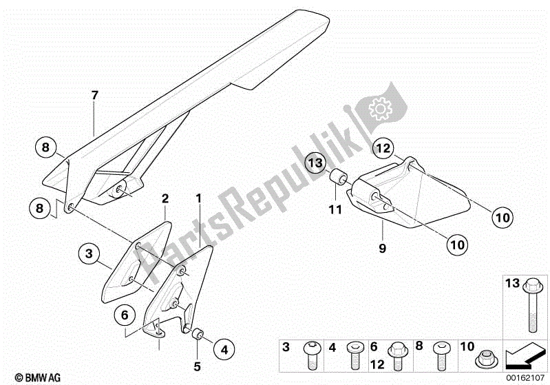 Todas las partes para Protector De Cadena de BMW G 650 Xcountry K 15 2006 - 2007