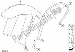 Front low mudguard mounting