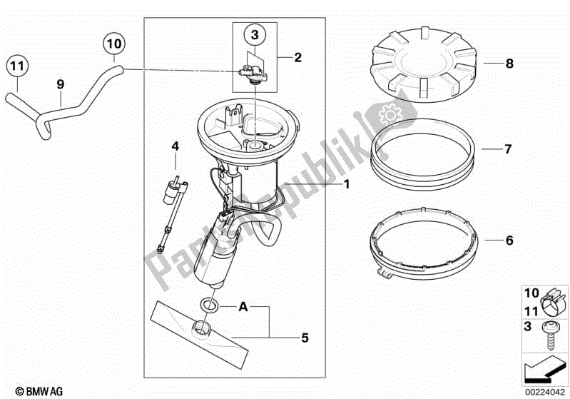 Todas las partes para Bomba De Combustible de BMW G 650 Xcountry K 15 2006 - 2007