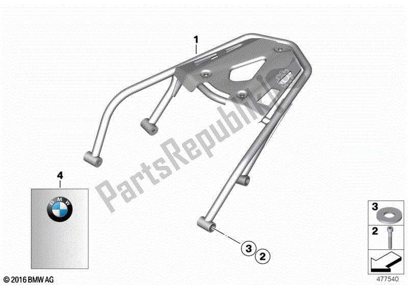 Todas las partes para Rejilla De Equipaje de BMW G 650 Xcountry K 15 2006 - 2007