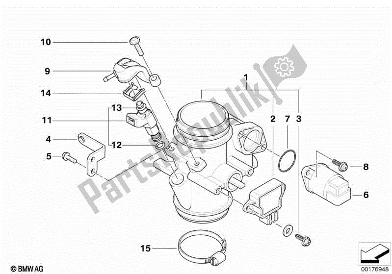 Todas las partes para Conjunto De Carcasa Del Acelerador de BMW G 650 Xcountry K 15 2006 - 2007