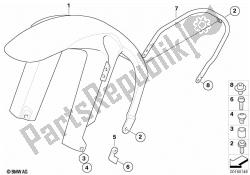 Front low mudguard mounting