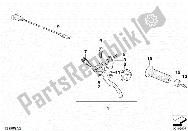 Todas las partes para Manejar La Unidad Izquierda de BMW G 650 Xcountry K 15 2007 - 2008