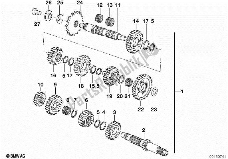 Todas las partes para Transmisión Manual de BMW G 650 Xcountry K 15 2007 - 2008