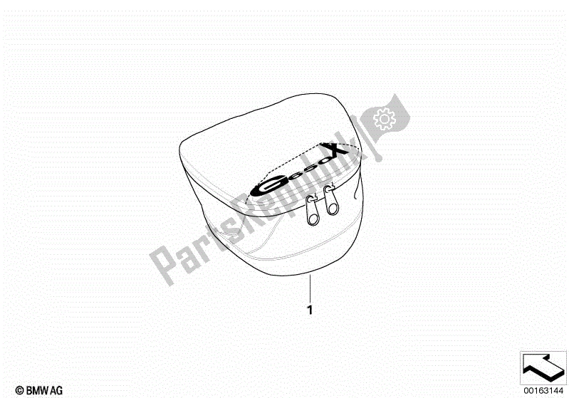 Alle onderdelen voor de Achterzak van de BMW G 650 Xcountry K 15 2007 - 2008