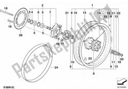 Spoke wheel, rear