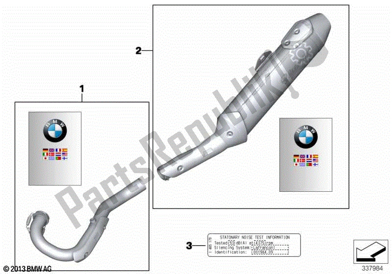Todas las partes para Silenciador Deportivo de BMW G 650 Xcountry K 15 2007 - 2008
