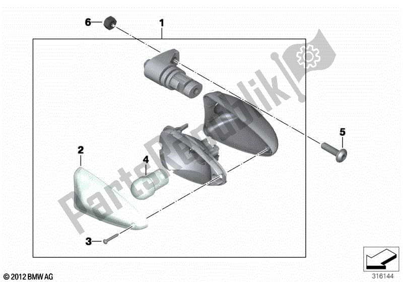 Todas las partes para Indicador De Giro de BMW G 650 Xcountry K 15 2007 - 2008