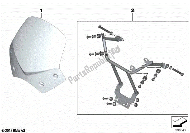 Todas las partes para Deportivo De Parabrisas, Claro de BMW G 650 Xcountry K 15 2007 - 2008