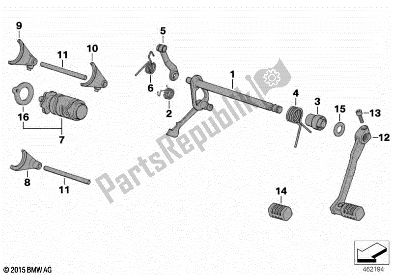 Tutte le parti per il Cambio A 5 Marce del BMW G 650 Xmoto K 15 2006 - 2007