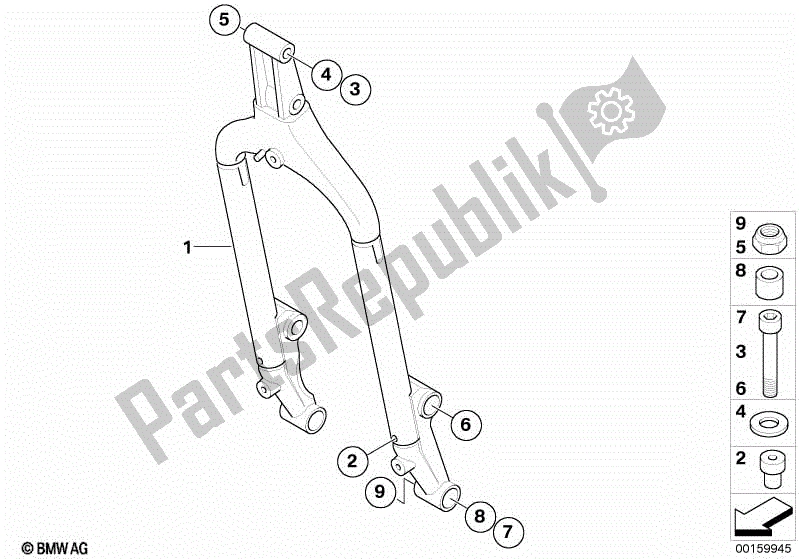 All parts for the Engine Support of the BMW G 650 Xmoto K 15 2006 - 2007