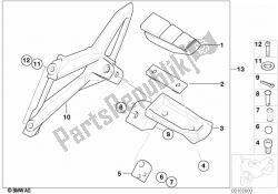 Footrest, rear Footrest, rear