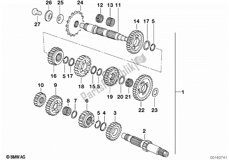 All parts for the Manual Transmission of the BMW G 650 Xmoto K 15 2006 - 2007