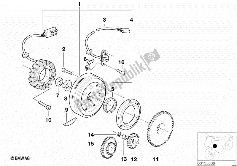 Todas las partes para Alternador de BMW G 650 GS R 131 2008 - 2010