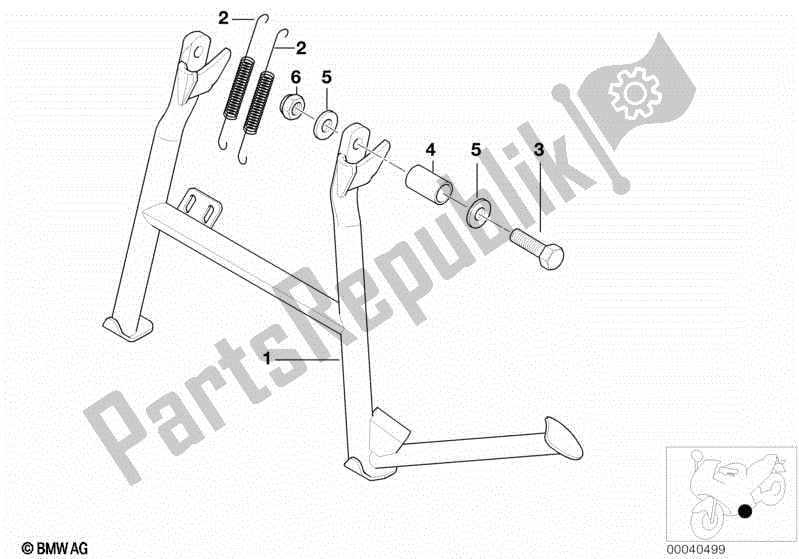 Todas las partes para Soporte Central de BMW G 650 GS R 131 2008 - 2010