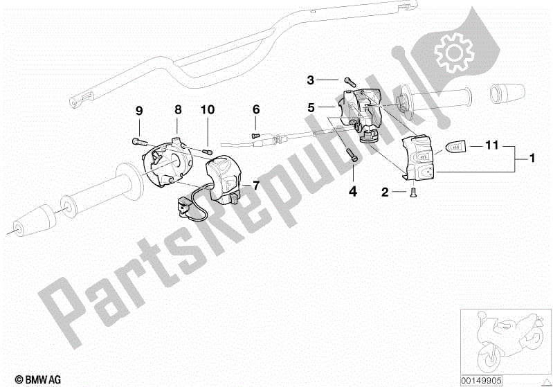 Toutes les pièces pour le Interrupteur Combiné Au Guidon du BMW G 650 GS R 131 2008 - 2010