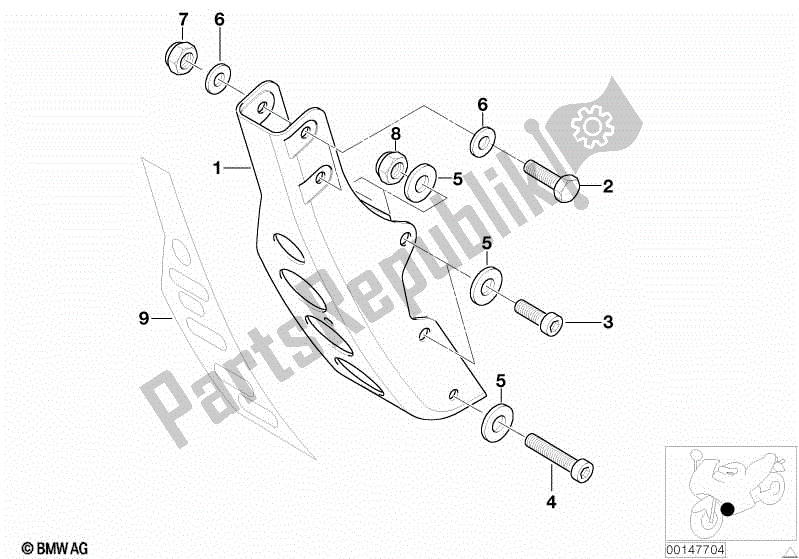 Todas las partes para Soporte Del Motor de BMW G 650 GS R 131 2008 - 2010