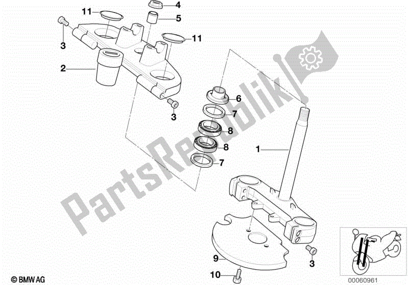 Todas las partes para Puente De Horquilla de BMW G 650 GS R 131 2008 - 2010