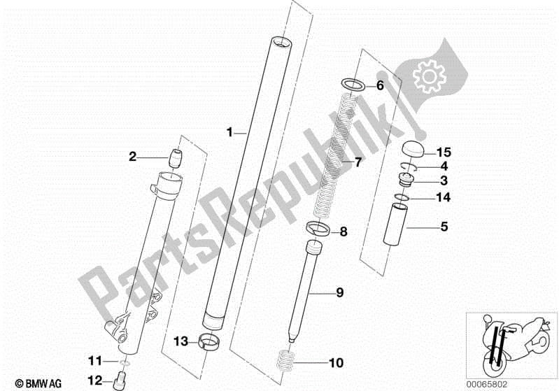 Todas las partes para Tubo De Horquilla / Amortiguador / Resorte de BMW G 650 GS R 131 2008 - 2010