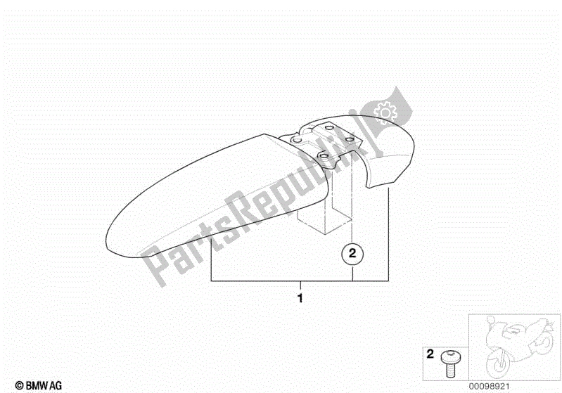 Todas las partes para Cubierta De La Rueda Delantera, Inferior de BMW G 650 GS R 131 2008 - 2010