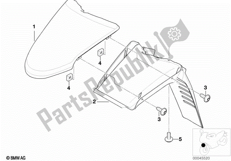 Tutte le parti per il Parafango Della Ruota Anteriore del BMW G 650 GS R 131 2008 - 2010