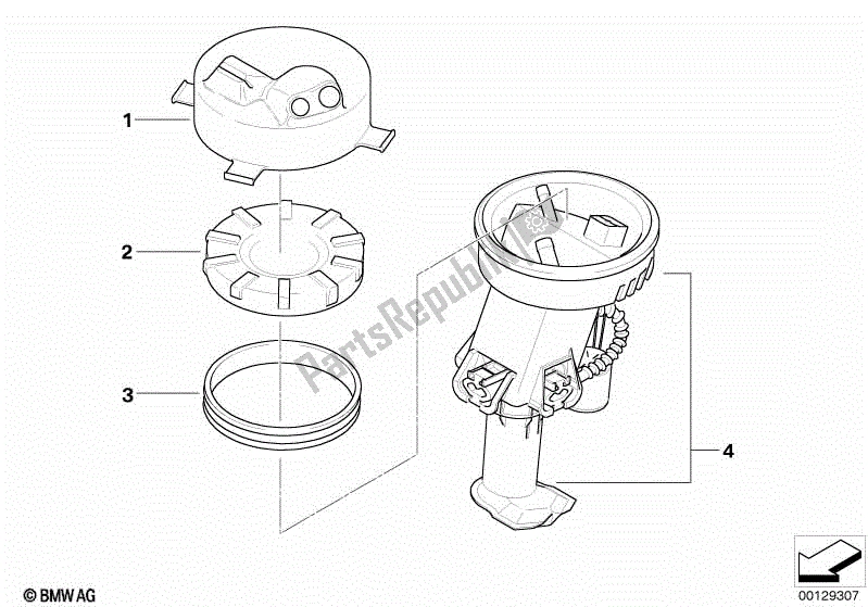 Todas las partes para Bomba De Combustible / Filtro De Combustible de BMW G 650 GS R 131 2008 - 2010