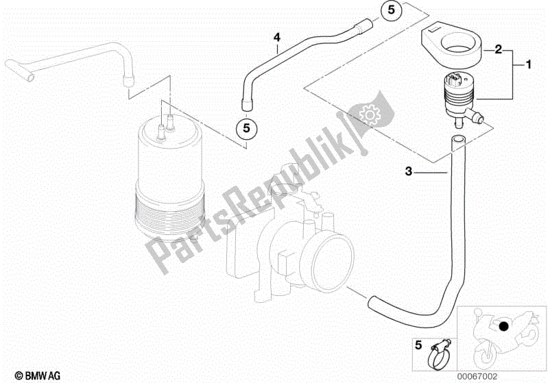 Alle onderdelen voor de Brandstoftank Ontluchtingsklep van de BMW G 650 GS R 131 2008 - 2010