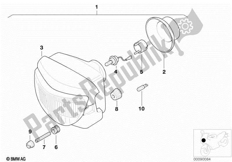 Todas las partes para Faro de BMW G 650 GS R 131 2008 - 2010