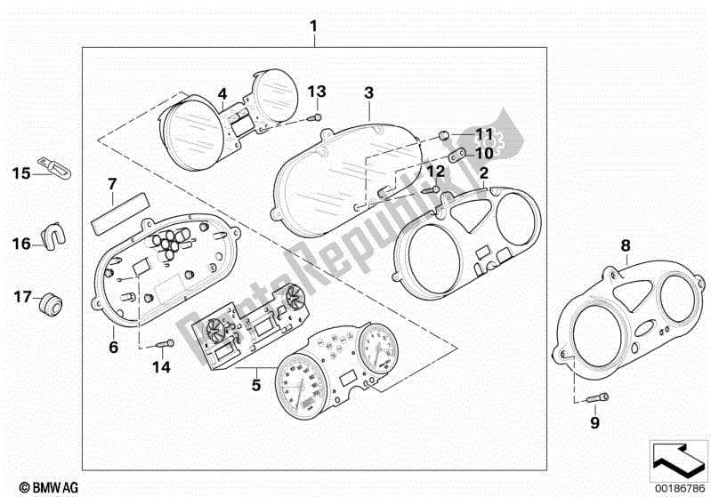 Todas las partes para Combinación De Instrumentos de BMW G 650 GS R 131 2008 - 2010