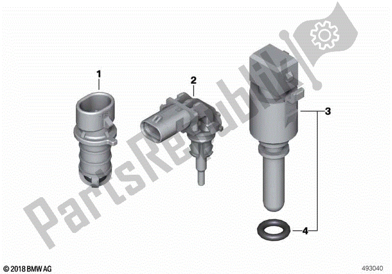 Todas las partes para Sensor De Temperatura Del Aire De Admisión de BMW G 650 GS R 131 2008 - 2010