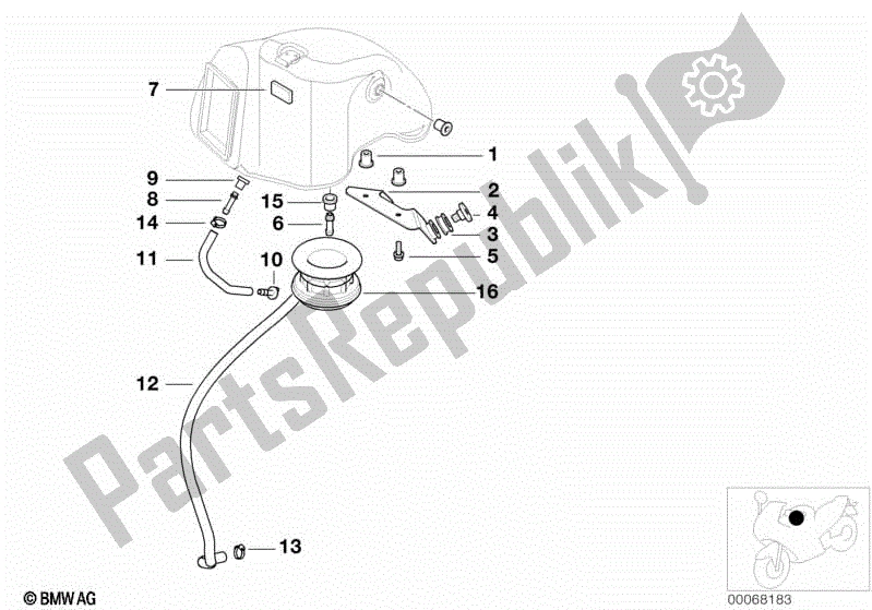 Todas las partes para Silenciador De Admisión, Piezas De Montaje de BMW G 650 GS R 131 2008 - 2010