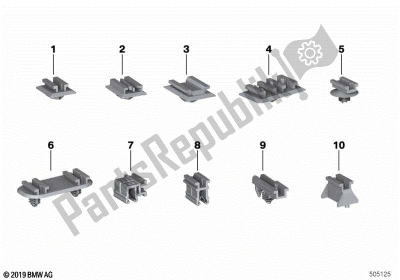 Todas las partes para Soporte De Conexión Enchufable de BMW G 650 GS R 131 2008 - 2010