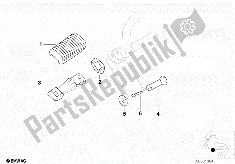 Todas las partes para Reposapiés Traseros de BMW G 650 GS R 131 2008 - 2010