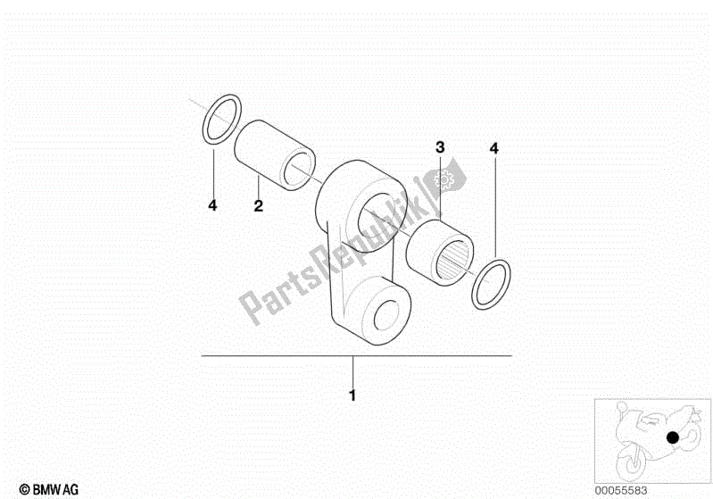 Todas las partes para Barra De Radio Del Brazo Oscilante Trasero de BMW G 650 GS R 131 2008 - 2010