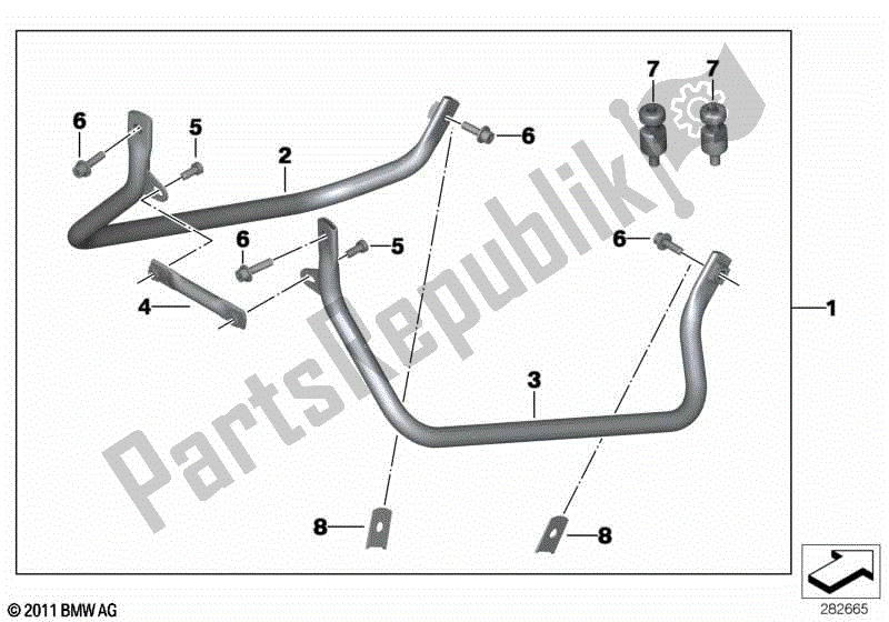 Toutes les pièces pour le Ensemble Support De Cas du BMW G 650 GS R 131 2008 - 2010