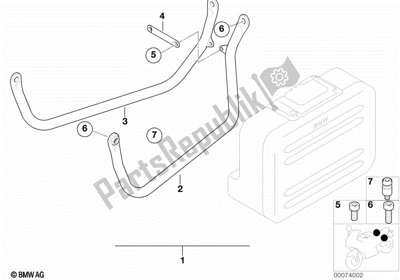 Todas las partes para Set Titular De La Caja de BMW G 650 GS R 131 2008 - 2010