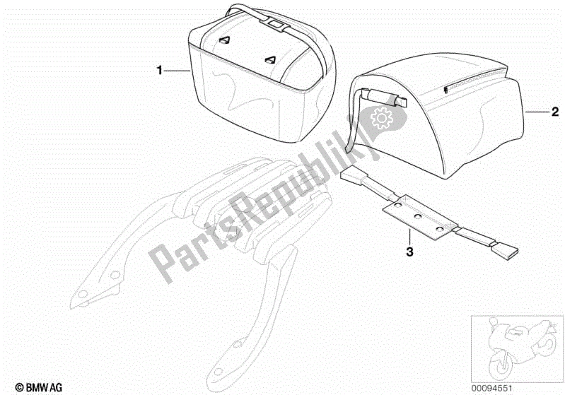 Todas las partes para Bolsa Blanda de BMW G 650 GS R 131 2008 - 2010