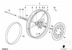 roue avant à rayons