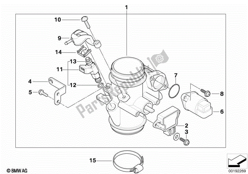 Toutes les pièces pour le Boîtier De Papillon Assy du BMW G 650 GS R 131 2008 - 2010