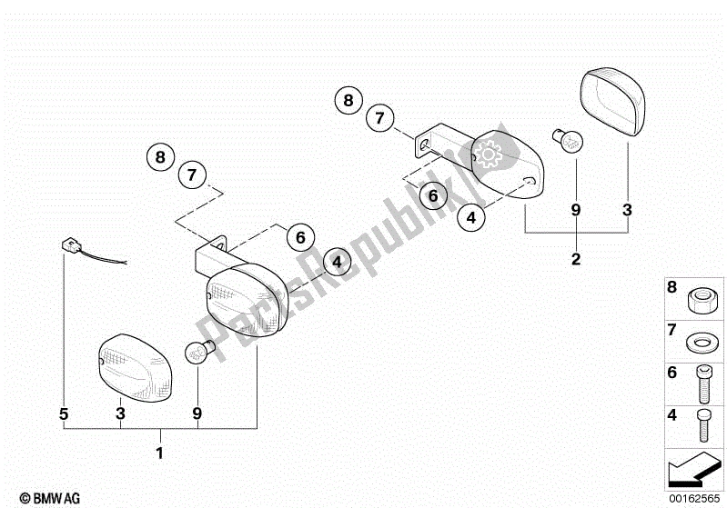 Todas las partes para Indicador De Giro de BMW G 650 GS R 131 2008 - 2010